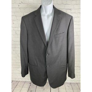 BCBG Attitude Friedmans Clothing Charcoal Gray Avalon Blazer Jacket All Wool 42L